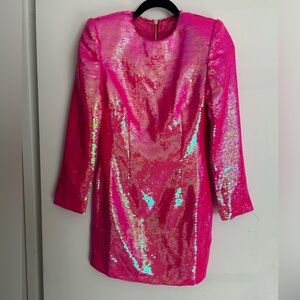 Sequin Pink Mini Dress